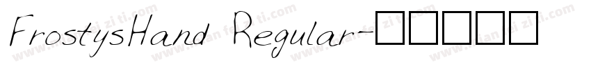 FrostysHand Regular字体转换